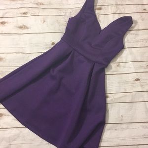 Royal Purple Scuba Material Dress